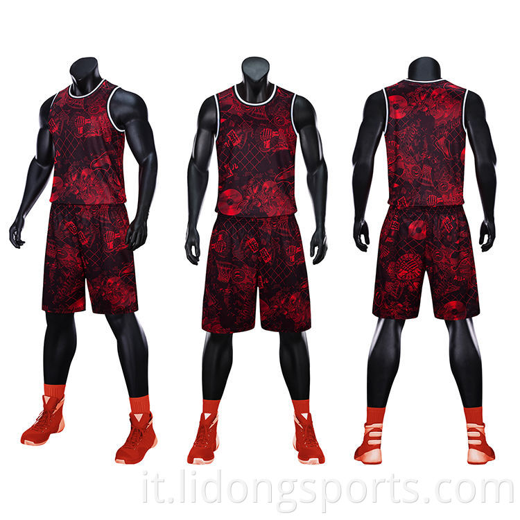 Maglie di abbigliamento all'ingrosso uniformi per maniche personalizzate uniforme da basket per squadra